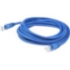 Picture of AddOn 5.5ft RJ-45 (Male) to RJ-45 (Male) Blue Cat6A Straight Shielded Twisted Pair PVC Copper Patch Cable
