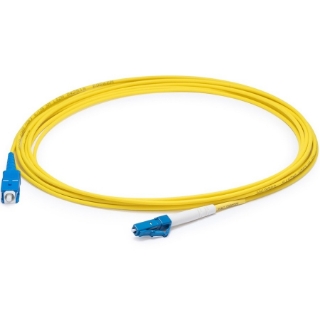 Picture of AddOn 3m LC (Male) to SC (Male) Yellow OS2 Simplex Fiber OFNR (Riser-Rated) Patch Cable