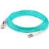 Picture of AddOn 0.5m LC (Male) to SC (Male) Aqua OM4 Duplex Fiber OFNR (Riser-Rated) Patch Cable