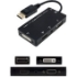 Picture of 5PK DisplayPort 1.2 Male to DVI, HDMI, VGA Female Black Adapters Which Comes with Audio For Resolution Up to 1920x1200 (WUXGA)