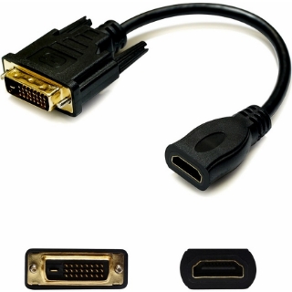 Picture of DVI-D Dual Link (24+1 pin) Male to HDMI 1.3 Female Black Adapter For Resolution Up to 2560x1600 (WQXGA)