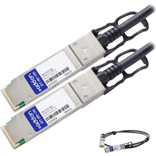 Picture of AddOn Dell 331-5217 Compatible TAA Compliant 40GBase-CU QSFP+ to QSFP+ Direct Attach Cable (Passive Twinax, 1m)