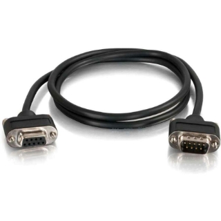 Picture of C2G 15ft Serial RS232 DB9 Cable with Low Profile Connectors M/F - In-Wall CMG-Rated