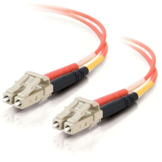 Picture of C2G-30m LC-LC 50/125 OM2 Duplex Multimode Fiber Optic Cable (Plenum-Rated) - Orange