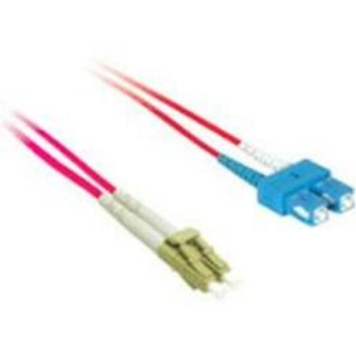 Picture of C2G-2m LC-SC 50/125 OM2 Duplex Multimode PVC Fiber Optic Cable - Red