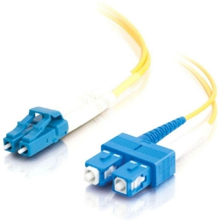 Picture of C2G-7m LC-SC 9/125 OS1 Duplex Singlemode Fiber Optic Cable (TAA Compliant) - Yellow