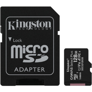 Picture of Kingston Canvas Select Plus 128 GB Class 10/UHS-I (U1) microSDXC - 1 Pack