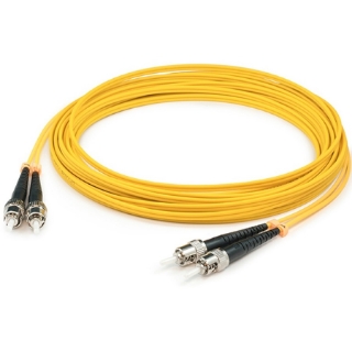 Picture of AddOn 2m ST (Male) to ST (Male) Yellow OS2 Duplex Fiber OFNR (Riser-Rated) Patch Cable