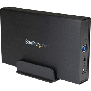 Picture of StarTech.com 3.5in Black USB 3.0 External SATA III Hard Drive Enclosure with UASP for SATA 6 Gbps - Portable External HDD