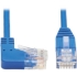 Picture of Tripp Lite Cat6 Ethernet Cable Right Angled UTP Slim Molded M/M Blue 20ft