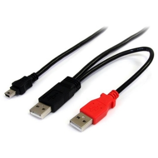 Picture of StarTech.com 1ft USB Y Cable for External Hard Drive