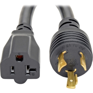 Picture of Tripp Lite 6in Power Cord Adapter Cable L5-20P to 5-15/20R with Locking Connectors Heavy Duty 20A 12AWG 6"