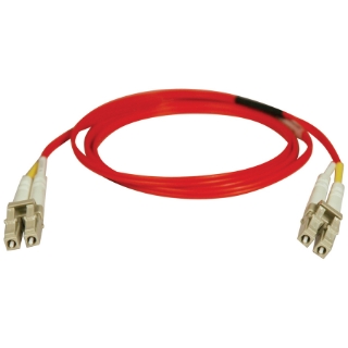 Picture of Tripp Lite 15M Duplex Multimode 62.5/125 Fiber Optic Patch Cable Red LC/LC 50' 50ft 15 Meter