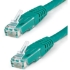 Picture of StarTech.com 1ft CAT6 Ethernet Cable - Green Molded Gigabit - 100W PoE UTP 650MHz - Category 6 Patch Cord UL Certified Wiring/TIA