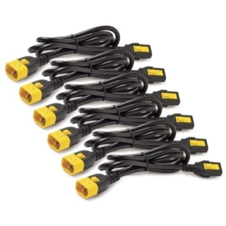 Picture of APC by Schneider Electric Power Cord Kit (6 ea), Locking, C13 to C14, 1.8m, North America