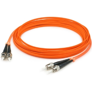 Picture of AddOn 7m ST (Male) to ST (Male) Orange OM1 Duplex Fiber OFNR (Riser-Rated) Patch Cable