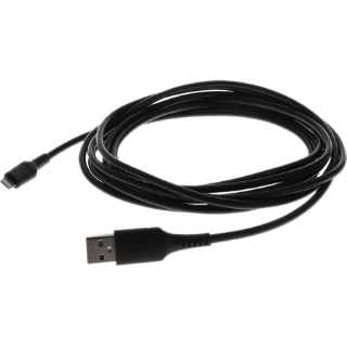 Picture of AddOn 3.0m (9.8ft) USB 2.0 (A) Male to Lightning Male Sync and Charge Black Cable