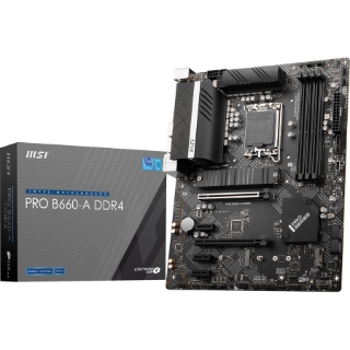 Picture of MSI B660-A DDR4 Desktop Motherboard - Intel B660 Chipset - Socket LGA-1700 - Intel Optane Memory Ready - ATX