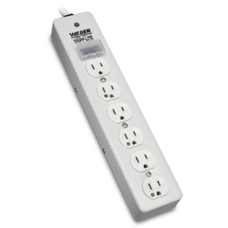 Picture of Tripp Lite Surge Protector Power Strip Medical Hospital RT Angle Plug 6 Outlet 6' Cord