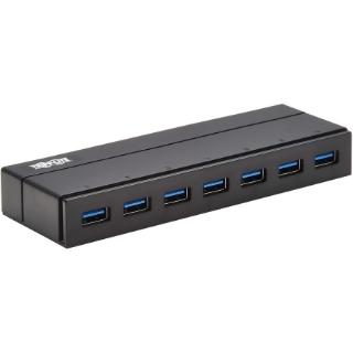 Picture of Tripp Lite 7-Port USB-A Mini Hub - USB 3.2 Gen 1, International Plug Adapters