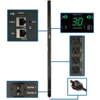 Picture of Tripp Lite PDU Switched 2.9kW 120V 24 5-15/20R LX Platform Interface 0U TAA