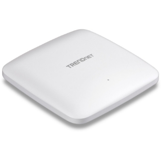 Picture of TRENDnet AX1800 Dual Band WiFi 6 PoE+ Access Point, 1201Mbps WiFi AX + 576Mbps WiFi N, MU-MIMO, OFDMA,1024 QAM, WDS, Client Bridge, WDS Bridge, AP, WDS Station, White, TEW-921DAP