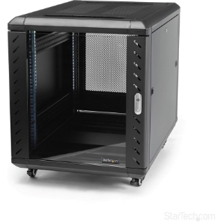 Picture of StarTech.com 12U 36in Knock-Down Server Rack Cabinet with Casters