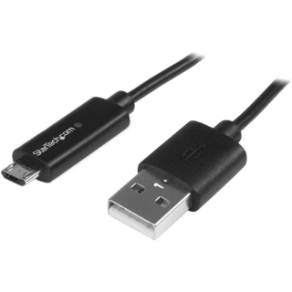 Picture of StarTech.com 1m 3 ft Micro-USB Cable with LED Charging Light - M/M - USB to Micro USB Cable