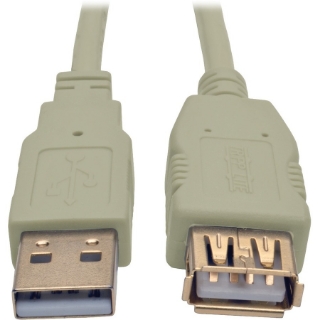 Picture of Tripp Lite 6ft USB 2.0 Hi-speed A/A Cable M/M 480 Mbps Beige, USB extension 6'