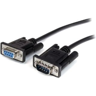 Picture of StarTech.com 3m Black Straight Through DB9 RS232 Serial Cable - M/F