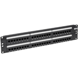 Picture of Tripp Lite 48-Port Cat6 Cat5 Patch Panel Rackmount 110 Punch Down RJ45 Ethernet 1URM 568B