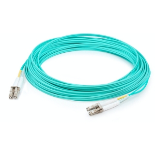 Picture of AddOn 82m LC (Male) to LC (Male) Straight Aqua OM4 Duplex LSZH Fiber Patch Cable