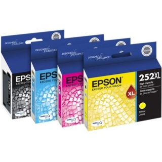 Picture of Epson DURABrite Ultra 252XL Original Ink Cartridge - Combo Pack - Black, Cyan, Magenta, Yellow