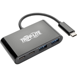 Picture of Tripp Lite USB C Hub Adapter Portable w 2x USB Type C & 2x USB-A Black