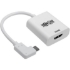 Picture of Tripp Lite Right-Angle USB C to HDMI 4K Adapter Cable USB-C M/F White 6in