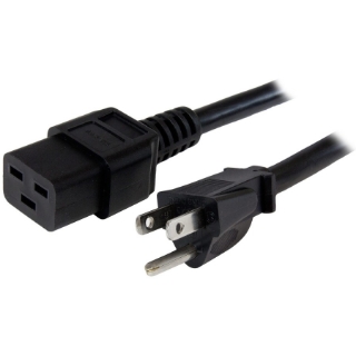 Picture of StarTech.com 6ft (1.8m) Heavy Duty Power Cord, NEMA 5-15P to C19, 15A 125V, 14AWG, Computer Power Cord, Heavy Gauge Power Cable