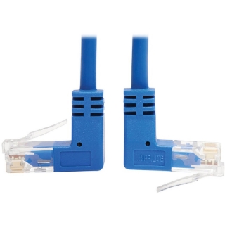 Picture of Tripp Lite Cat6 Ethernet Cable Up/Down Angled UTP Slim Molded M/M Blue 5ft