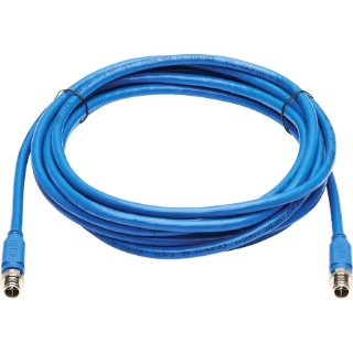 Picture of Tripp Lite NM12-6A1-10M-BL M12 X-Code Cat6a 10G Ethernet Cable, M/M, Blue, 10 m (32.8 ft.)