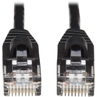 Picture of Tripp Lite Cat6a 10G Snagless Molded Slim UTP Network Patch Cable (M/M), Black, 15 ft.