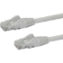 Picture of StarTech.com 8ft CAT6 Ethernet Cable - White Snagless Gigabit - 100W PoE UTP 650MHz Category 6 Patch Cord UL Certified Wiring/TIA