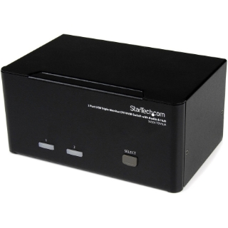 Picture of StarTech.com 2 Port Triple Monitor DVI USB KVM Switch with Audio & USB 2.0 Hub