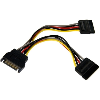 Picture of StarTech.com 6in SATA Power Y Splitter Cable Adapter