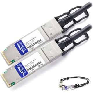 Picture of AddOn Arista Networks Compatible TAA Compliant 100GBase-CU QSFP28 to QSFP28 Direct Attach Cable (Passive Twinax, 1m)