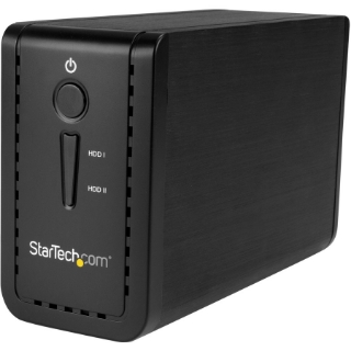 Picture of StarTech.com 2-Bay 3.5" HDD Enclosure with RAID - USB 3.1 - SATA (6Gbps) - Dual 3.5" HDD/SSD/SSHD External Drive Enclosure - USB-C and USB-A