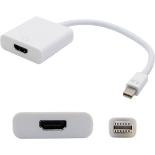 Picture of Mini-DisplayPort 1.1 Male to HDMI 1.3 Female White Active Adapter For Resolution Up to 2560x1600 (WQXGA)