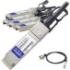 Picture of AddOn Cisco QSFP-4SFP25G-CU1M Compatible TAA Compliant 100GBase-CU QSFP28 to 4xSFP28 Direct Attach Cable (Passive Twinax, 1m)