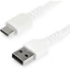 Picture of StarTech.com 1M USB A to USB C Charging Cable - Durable Fast Charge & Sync USB 2.0 to USB Type C Data Cord - Aramid Fiber M/M 60W White