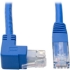 Picture of Tripp Lite Up-Angle Cat6 UTP Patch Cable (RJ45) - 1 ft., M/M, Gigabit, Molded, Blue