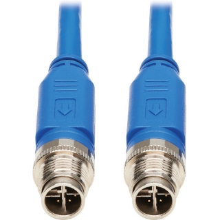 Picture of Tripp Lite NM12-601-05M-BL M12 X-Code Cat6 Ethernet Cable, M/M, Blue, 5 m (16.4 ft.)
