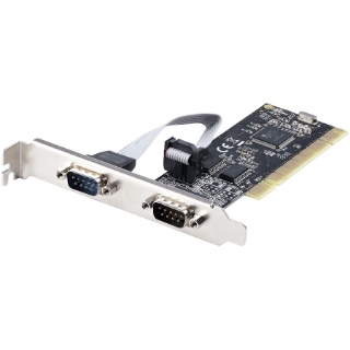 Picture of StarTech.com 2-Port PCI RS232 Serial Adapter Card, Dual Serial DB9 Ports, Expansion/Controller Card, Windows/Linux, Standard/Low Profile